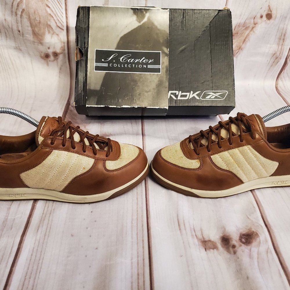 Reebok Rbk S. Carter Collection Leather Sneaker, Kids 5 1/2, Brown/Tan